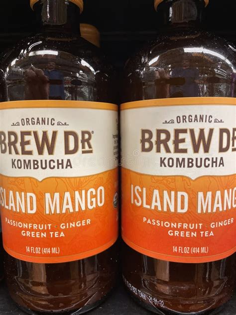 Grocery Store Brew Dr Kombucha Drink Island Mango Editorial Stock Photo