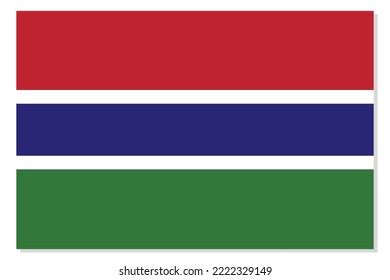 Flag Gambia Gambian National Symbol Official Stock Vector Royalty Free