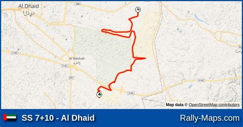 SS 7+10 - Al Dhaid stage map | Dubai International Rally 2013 [MERC] 🌍 | Rally-Maps.com