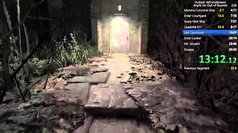 Outlast Whistleblower No Out Of Bounds Speedrun 32 09 Former WR