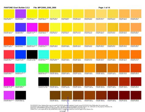 PING Color Code Chart - download Color Chart for free PDF or Word