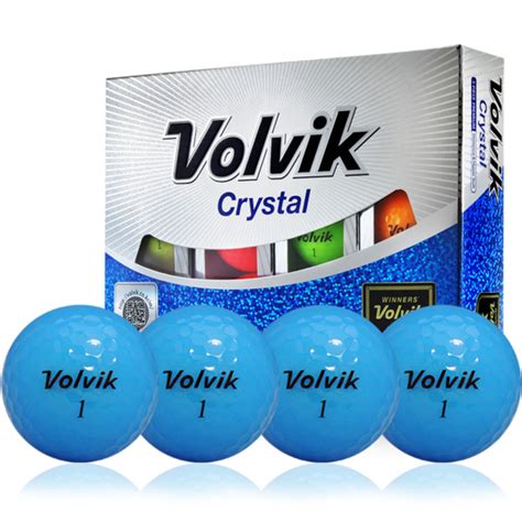 Volvik Crystal 3 Piece Golf Balls Blue 1 Dozen At