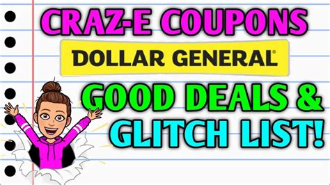 🔥good Deals And Glitch List🤑dollar General Couponing This Week 221 227