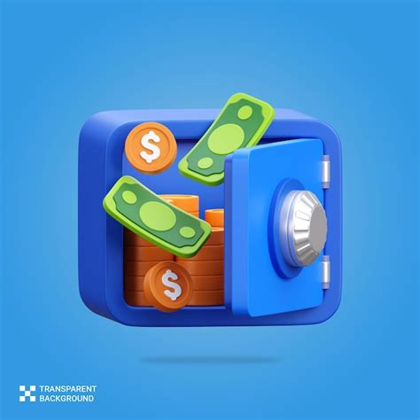 Premium Psd Psd 3d Render Locker Money Icon Illustration