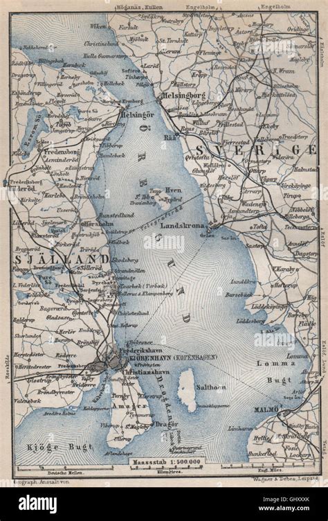 øresund strait old map hi-res stock photography and images - Alamy