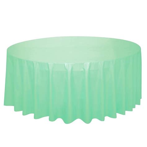 nappe plastique ronde vert pastel mint menthe table de fête