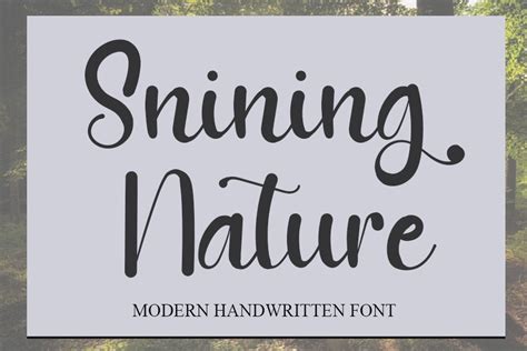 Shining Nature Font By Nya Letter Creative Fabrica