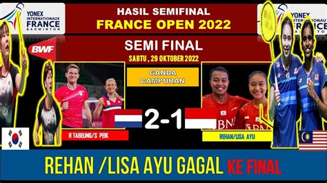 Hasil Semifinal French Open Sabtu Oktober Rehan Naufal