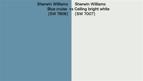 Sherwin Williams Blue Cruise Vs Ceiling Bright White Side By Side