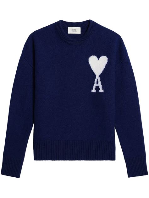AMI Paris Ami De Coeur crew-neck Jumper - Farfetch