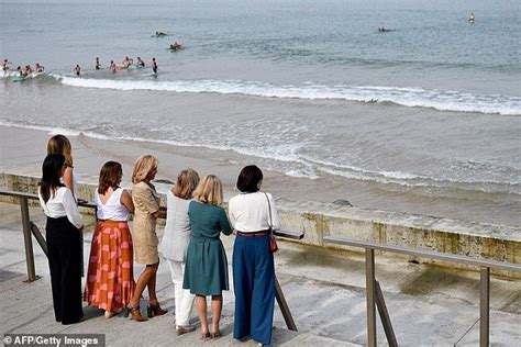 Brigitte Macron Dons Nude Utility Dress At G7 Summit Artofit