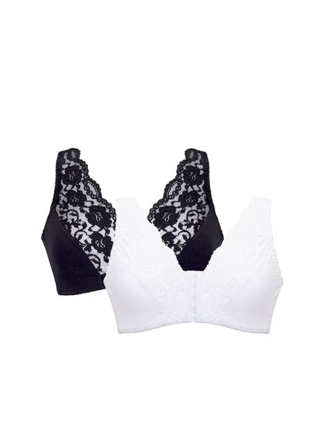 Pack Of Two Lace Front Fastening Magic Bras Ebay