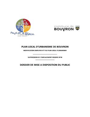 Fillable Online Plan Local Durbanisme De Bouvron Fax Email Print