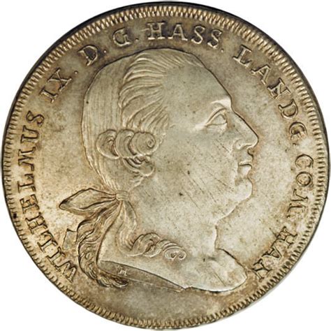 1 Thaler William IX Bieberer Ausbeute Hesse Cassel Numista