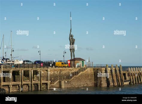 Entrance To Harbour At Ilfracombe In Devon England With Damien Hirst
