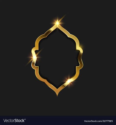 Gold Frame Design Royalty Free Vector Image Vectorstock