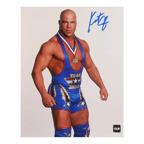 Kurt Angle Signed Wwe X Photo Cojo Pristine Auction