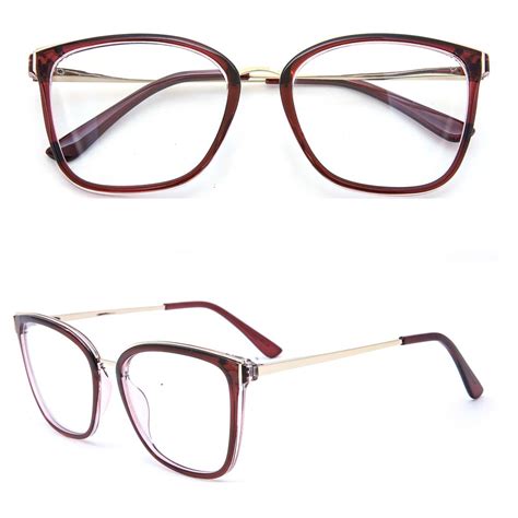 Tr90 Oversized Frames Metal Temples For Women Optical Eyewear