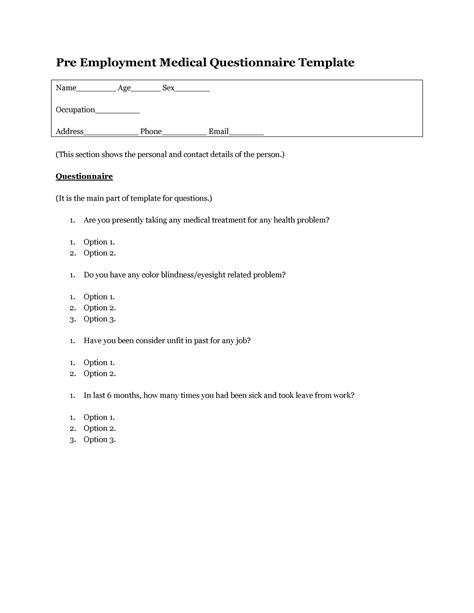 30 Questionnaire Templates Word ᐅ Templatelab