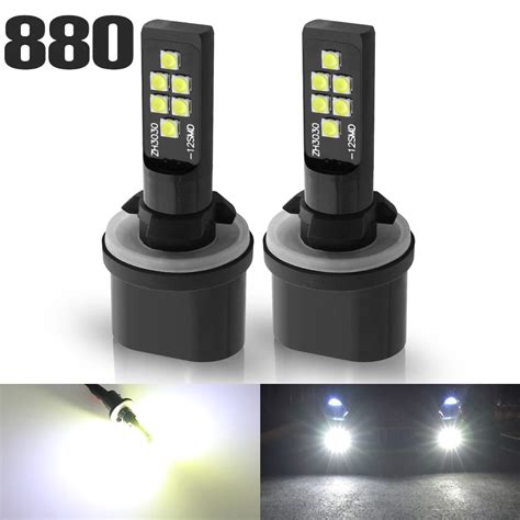 2 pces h3 880 h27 lâmpada led 3030 smd carro luz de nevoeiro super