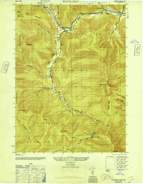 Shandaken, NY (1946, 24000-Scale) Map by United States Geological Survey | Avenza Maps