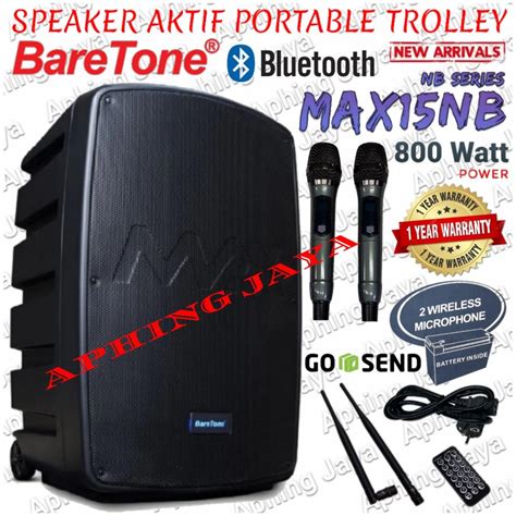 Jual Speaker Aktif Portable BareTone MAX 15NB 3Way 800Watt Khusus