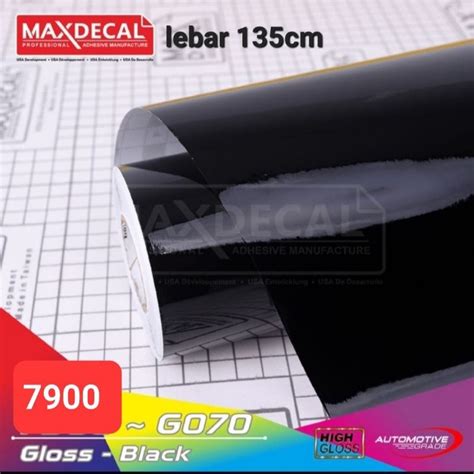 Jual Cm Sticker Maxdecal G M Hitam Glossy Doff Lebar