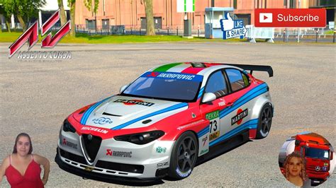 Assetto Corsa Alfa Romeo Giulia Touring Test Vallelunga Italy Gameplay