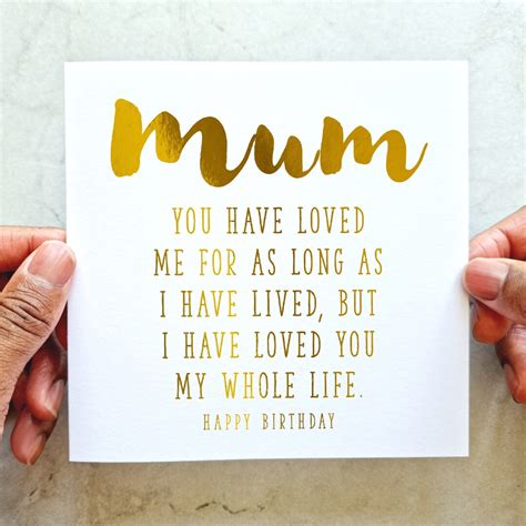 Poem Mum Birthday Card Birthday Card For Mum Card For Mum S Birthday Birthday Card For Her Verse