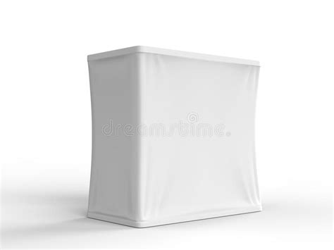 Straight Tension Fabric Trade Show Display Booth Table Pop Up 3d Render Illustration Stock