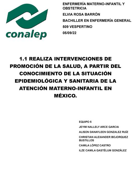 Materno 1 Tareas de enfermería ENFERMERÍA MATERNO INFANTIL Y