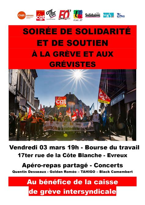 Vendredi 3 Mars Concert Solidaire Pour La Caisse De Grève Fsu27