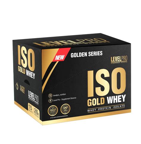 LevelPRO Iso Gold Whey caja x 15 Sachet Vainilla Vitapoint Perú