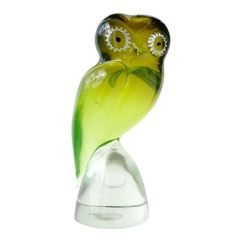 Home D Cor Home Living Art Glass Murano Style Owl Honeycomb Design