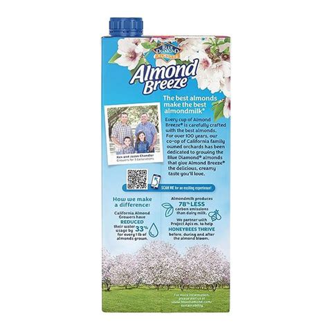 Almond Breeze Original Unsweetened 32 Oz Glutenfreepalace