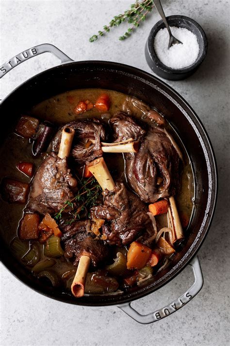 Red Wine Braised Lamb Shanks With Butternut Squash Recipe