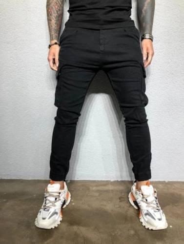 Venta Jogger Cargo Negro Hombre En Stock