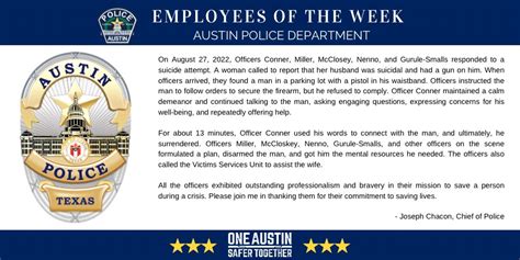 Austin Police Department On Twitter Join Us In Thanking Apd Officers Conner Miller Mcclosey