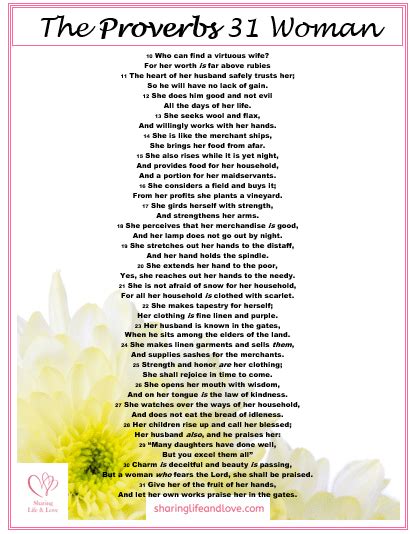 Printable Proverbs 31 Woman