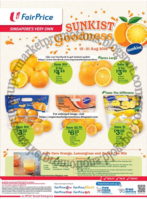 Ntuc Fairprice Sunkist Promotion 15 21 August 2018