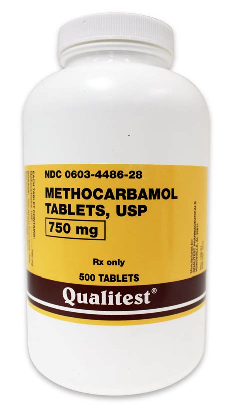 Rx Methocarbamol Tabs 750 Mg X 500 Ct Pet Supplies 4 Less