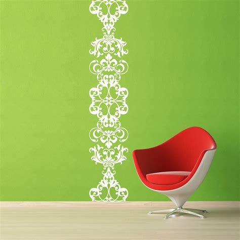 Damask Wall Decal Damask Scroll Vinyl Wall Decal Extra