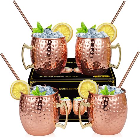 Amazon ALARUE Moscow Mule Copper Mugs Set 4 Authentic