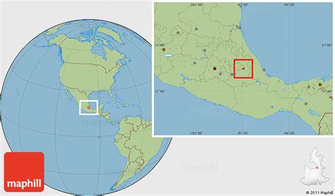 Savanna Style Location Map of San Jose Chiapa