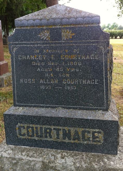 Chancey Eugene Courtnage 1861 1906 Find A Grave Memorial