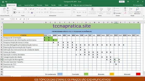 Cronograma B Sico De Tcc Como Utilizar Ferramenta Para Gerenciar O