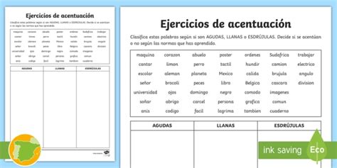 Ficha De Actividad Practica De Acentuaci N