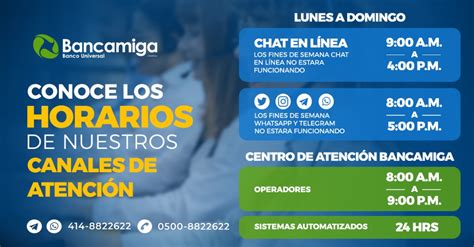 Bancamiga Banco Universal On Twitter Conoce Los Horarios De Nuestros