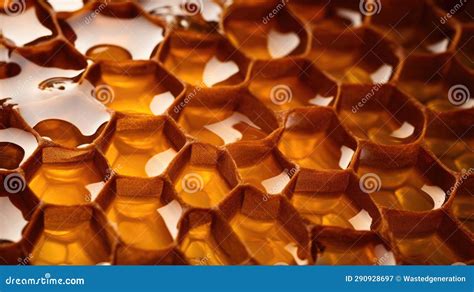 Busy Bees Creating Golden Honey In Their Vibrant Hive Together Stock Illustration