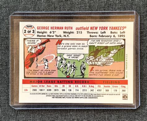 2010 Topps Factory Babe Ruth Gold Chrome Refractor 2 Of 3 EBay